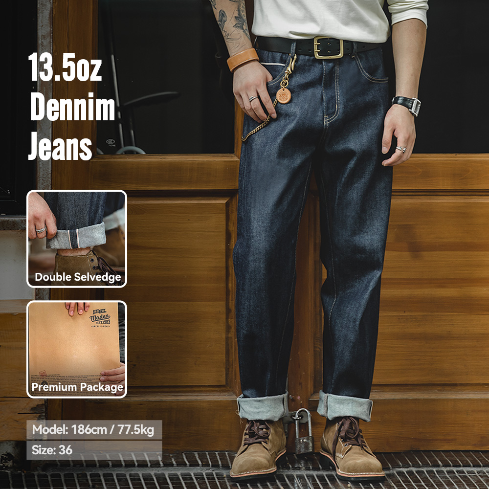 Levis Jeans 501 - Винтажные джинсы Maden, 13,5 унции, тяжелые