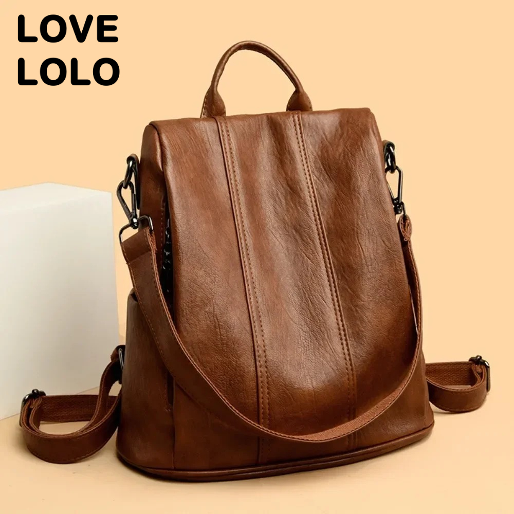 Leather Backpack Vintage - НОВЫЙ противоугонный рюкзак для ноутбука для