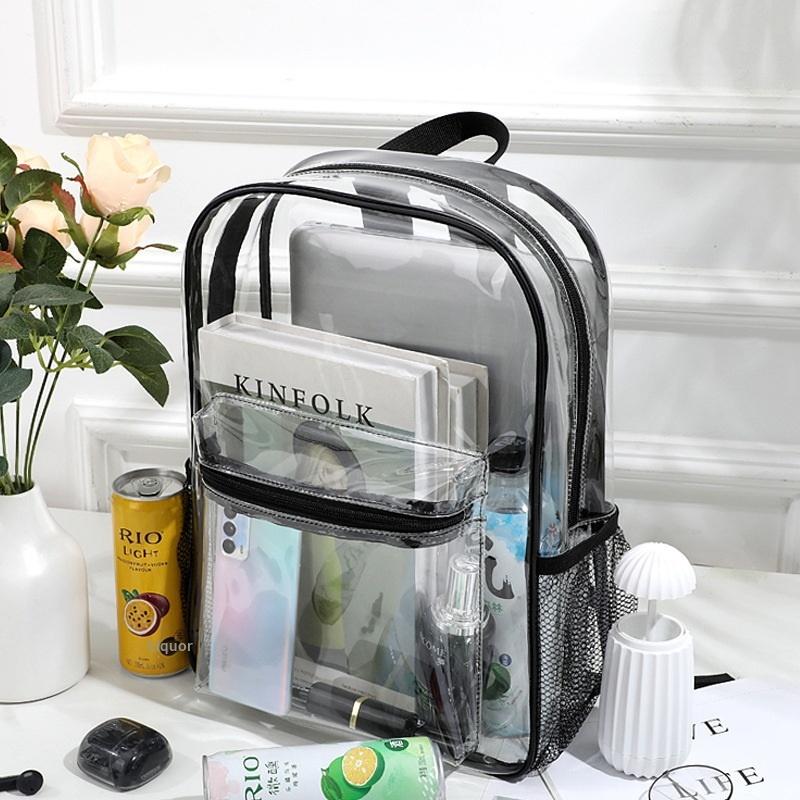 Canvas Backpack Casual - Прозрачный рюкзак из ПВХ для занятий