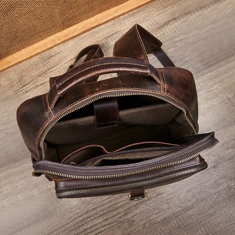 Мужской рюкзак для ноутбука из – обзор и цена Leather Backpack Vintage