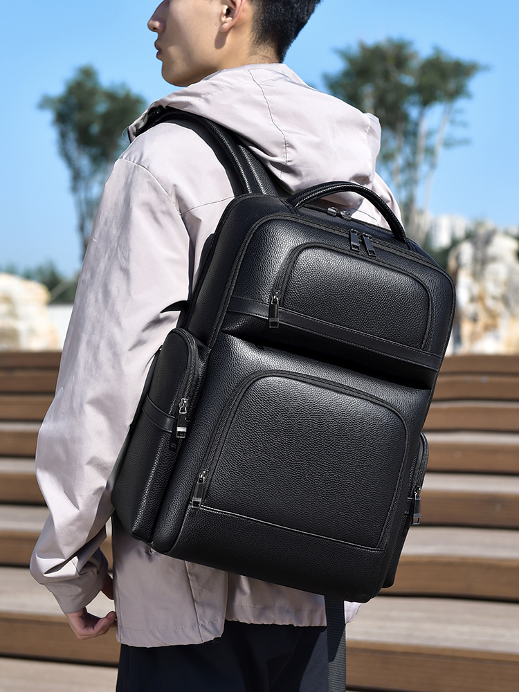 Мужской модный рюкзак из искус – обзор и цена Laptop Backpack 15.6
