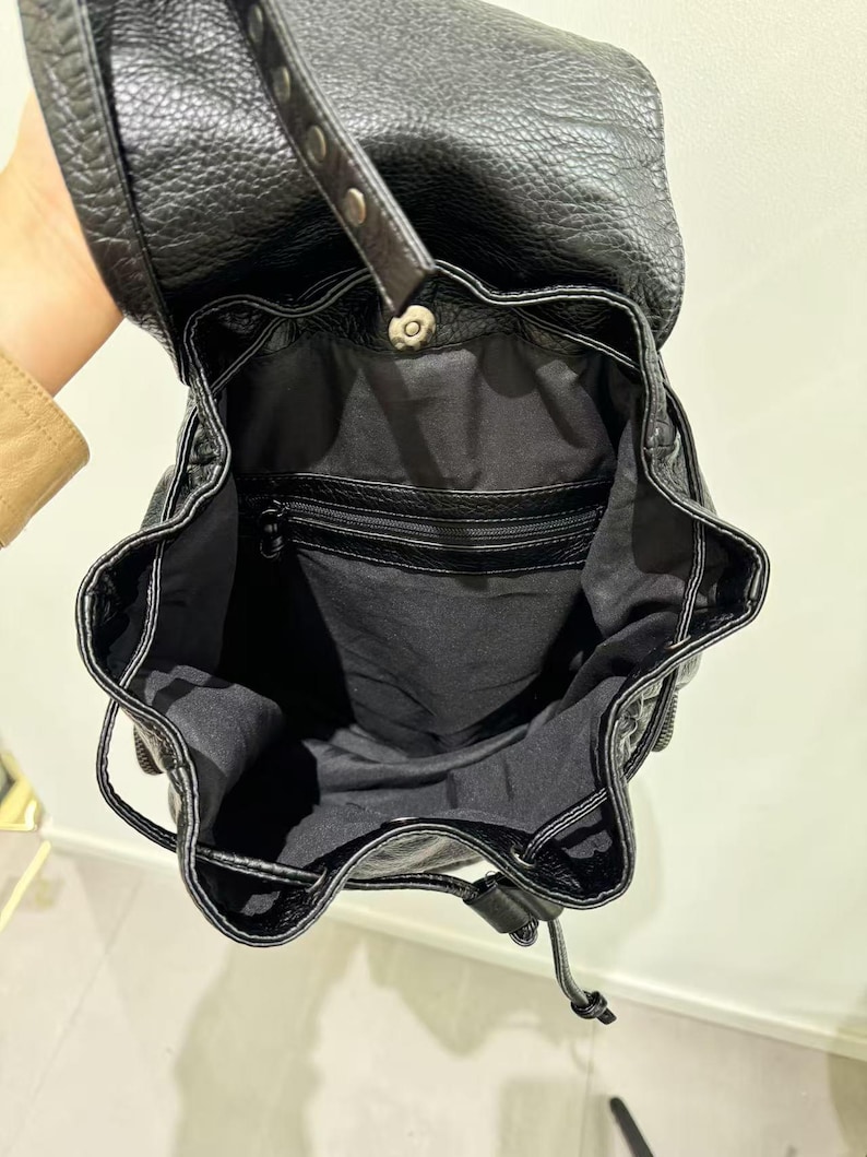 Готическая панк-сумка из искус – обзор и цена Leather Backpack Vintage