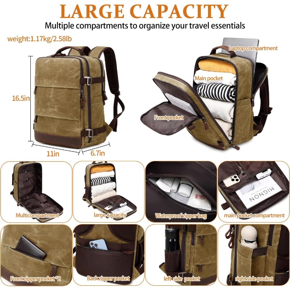 Рюкзак для путешествий для муж – обзор и цена Canvas Backpack Casual