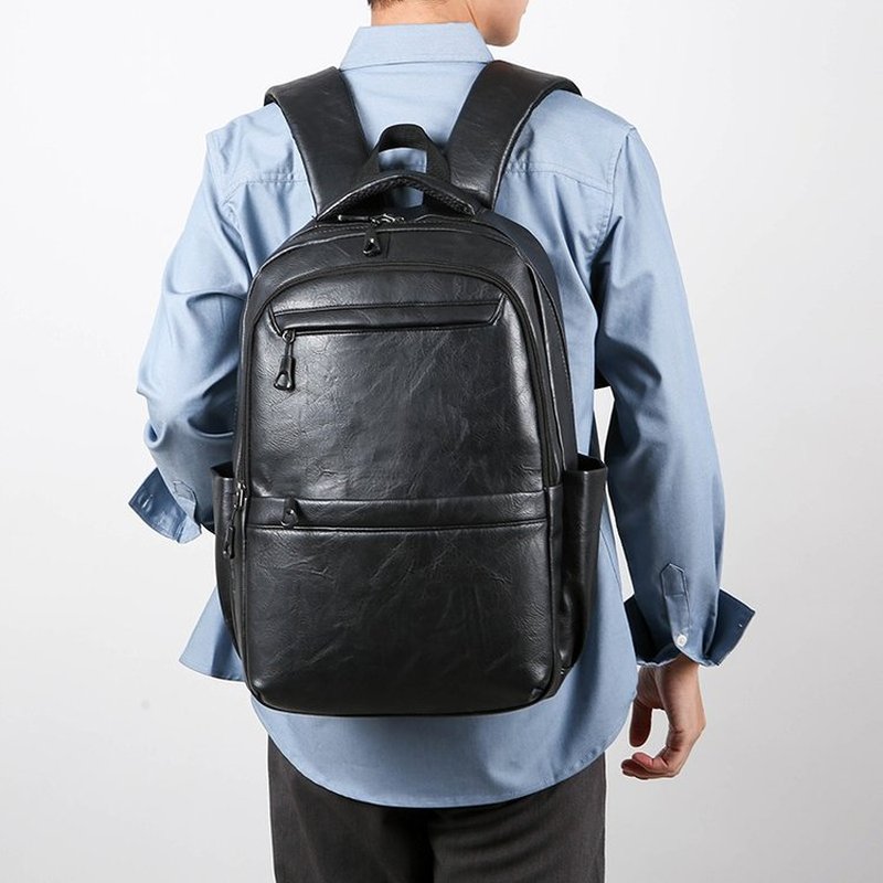 Кожаный деловой рюкзак премиум – обзор и цена Laptop Backpack 15.6