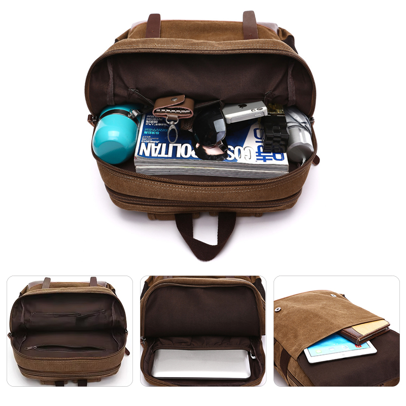 Мужской большой винтажный холщ – обзор и цена Laptop Backpack 15.6