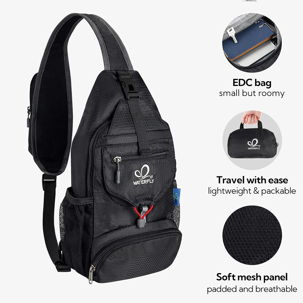 Нагрудная сумка WATERFLY, мале – обзор и цена Sling Backpack Shoulder
