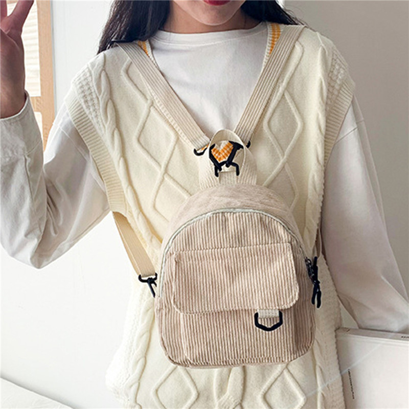 Сплошной цвет мини-рюкзак вель – обзор и цена Fashion Backpack Women