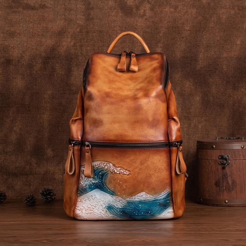 Женский вместительный рюкзак и – обзор и цена Leather Backpack Vintage